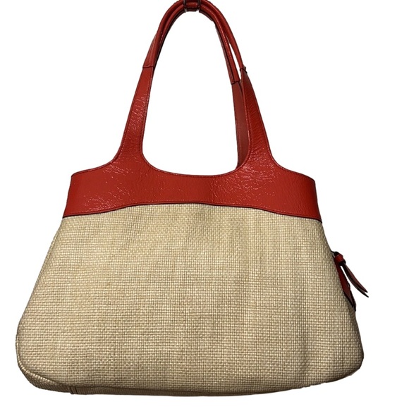 Coach Summer Straw Embroidered Shoulder Bag - Picture 2 of 12